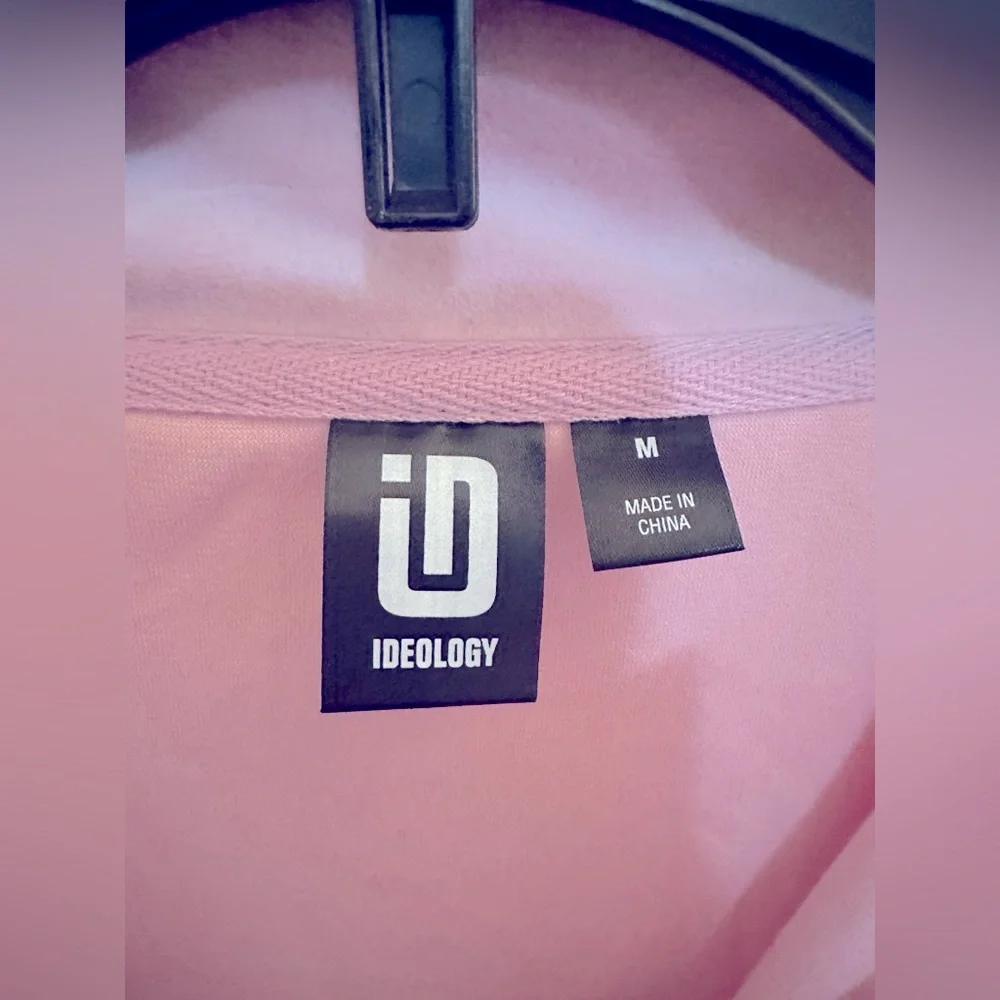 Ideology Kids Pink Cropped Track Jacket with Mock Neck